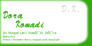 dora komadi business card